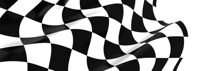 Black and white flag - PNG 3D transparent