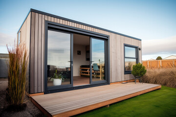 Modern house - Container - Illustration created with generative ai