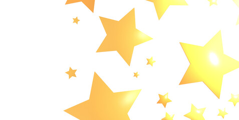 XMAS Banner with golden decoration. Festive border with falling glitter dust and stars.