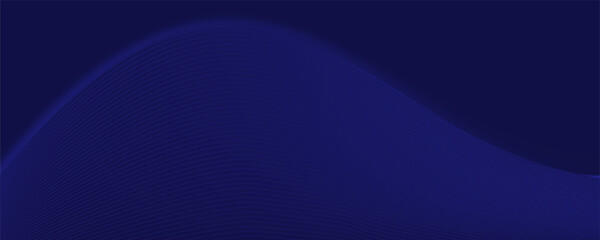 abstract blue wave line pattern on dark blue background with copy space