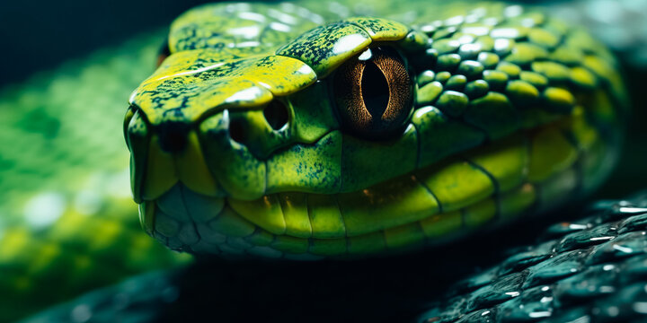 Close-up of the snake