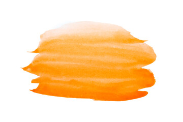Fototapeta na wymiar orange watercolor paint