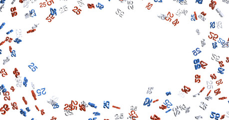 3d golden 25 years anniversary celebration with star background - PNG transparent