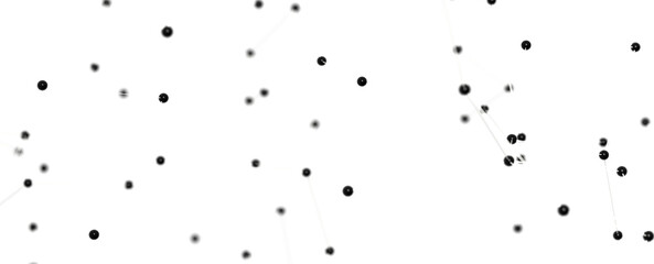 network shape. Abstract 3D render - PNG transparent