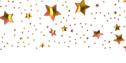 Stars - golden stars - 3D PNG - PNG transparent