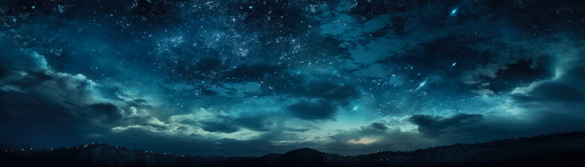 night sky landscape scenery . Generative AI