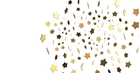 XMAS Holiday golden decoration, glitter frame isolated - (PNG transparent)