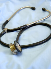 stethoscope on the blue uniform