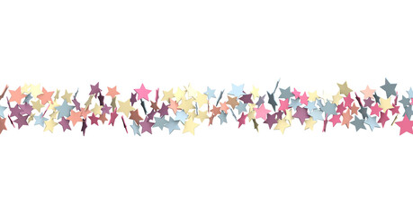 colorful stars. Confetti celebration, Falling golden abstract decoration for party, birthday celebrate, png transparent