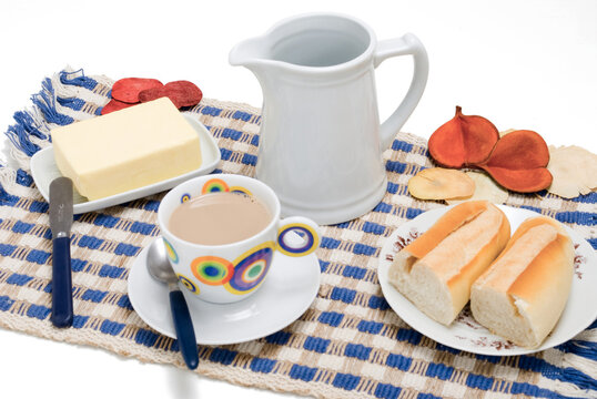 Brazilian Breakfast, milk bread and butter