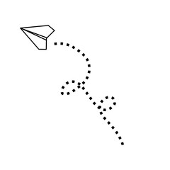 Vector paper airplane