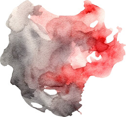 Fototapeta premium Watercolor blot illustration created with Generative AI technology