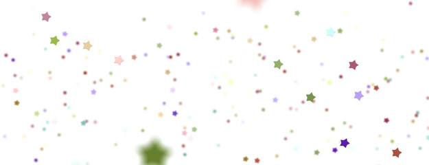 XMAS Stars - Banner with golden decoration. Festive border with falling glitter dust and stars.