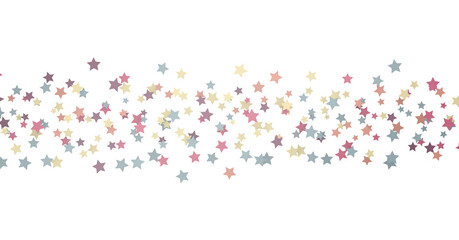 XMAS Stars - Holiday colored decoration, glitter frame isolated -