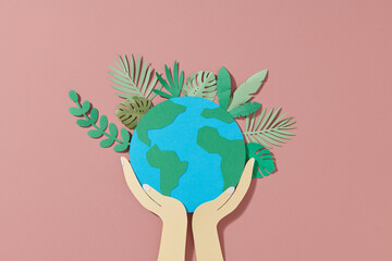 Eco planet in human's hand