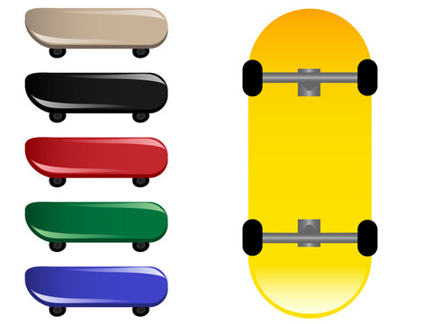 Vector illustration of skateboards
