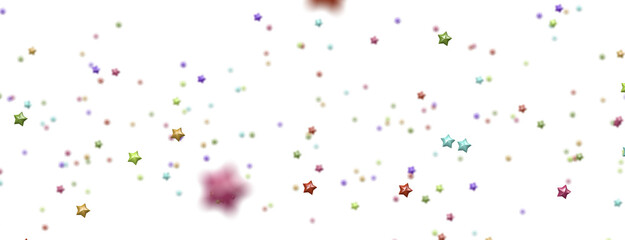 colorful Stars - Festive christmas card. Isolated illustration white background. -