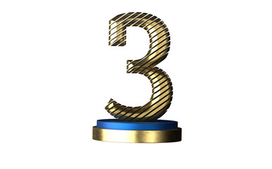 Proudly Placed: Mesmerizing 3D Illustration of Third Place Award