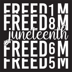 Freedom 1865 juneteenth svg design