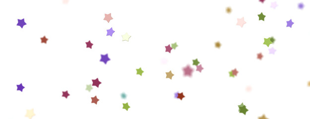 The XMAS banner with colored decoration is a festive border that features falling glitter dust and stars.