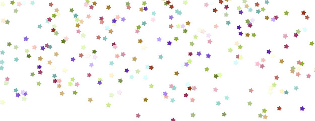 XMAS stars. Confetti celebration, Falling colourful abstract decoration for party, birthday celebrate,