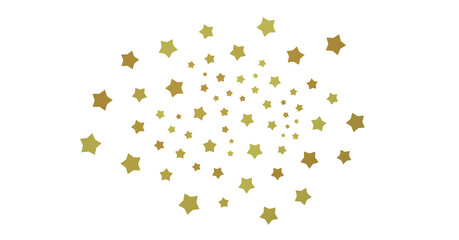 XMAS Stars - stars. Confetti celebration, Falling golden abstract decoration for party, birthday celebrate, (PNG transparent)