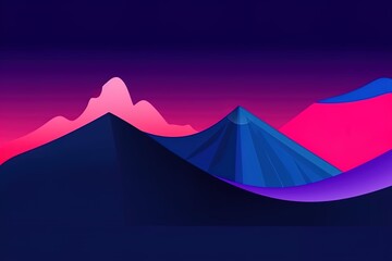 Radiant Neon Triangles: Dynamic Banner Illustration