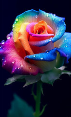 beautiful colorful flower background, generative ai