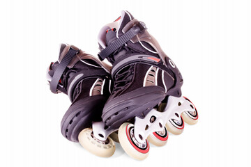 Boots for inline skating. Isolated on white background.