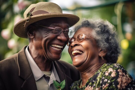 African American Older Couple, Portraiture, Bold Colorism, Celebration Of Rural Life