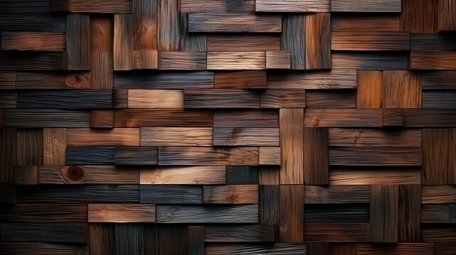 Natural wood texture for background. Generative AI
