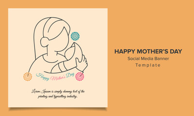 Happy Mother's Day Social Media Design Template