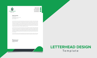 Modern Letterhead Design Vector Template