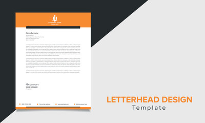Modern Letterhead Design Vector Template