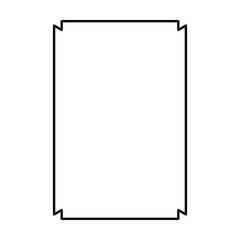 Frame border shape icon for decorative vintage doodle element for design in vector illustration