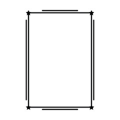 Frame border shape icon for decorative vintage doodle element for design in vector illustration