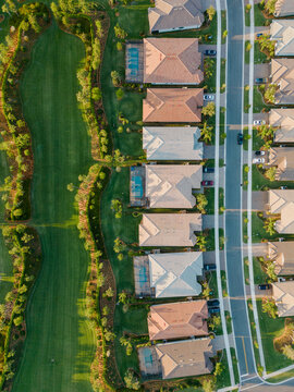 Florida neighbourhood from a drone