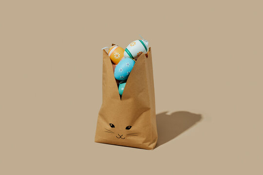 paper bag in the shape of a rabbit