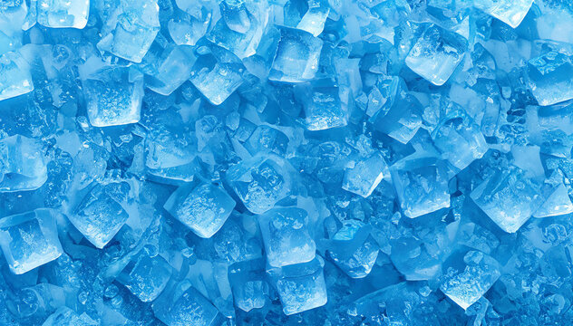 Ice cubes texture background, Winter texture background, Generative AI