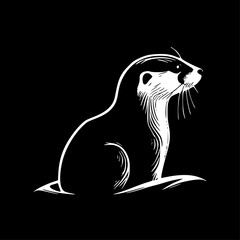 Otter - Minimalist and Flat Logo - Vector illustration