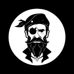 Pirate - High Quality Vector Logo - Vector illustration ideal for T-shirt graphic