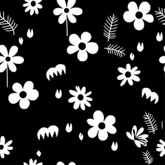 Seamless Pattern | Black and White Vector illustration
