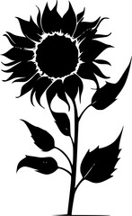Sunflower | Minimalist and Simple Silhouette - Vector illustration