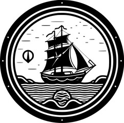 Nautical - High Quality Vector Logo - Vector illustration ideal for T-shirt graphic