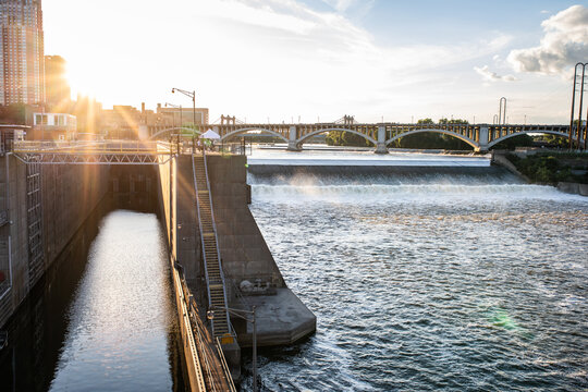 River lock and dam