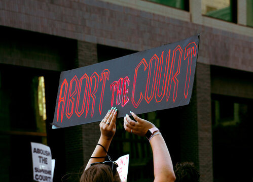 "Abort the Court" Supreme Court Protest Sign 