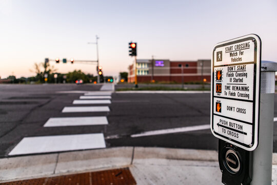 Crosswalk sign button 