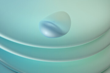 Abstract background of smooth shapes