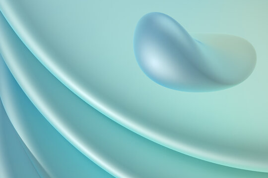Abstract background of smooth shapes