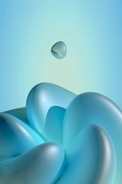Abstract background of smooth shapes